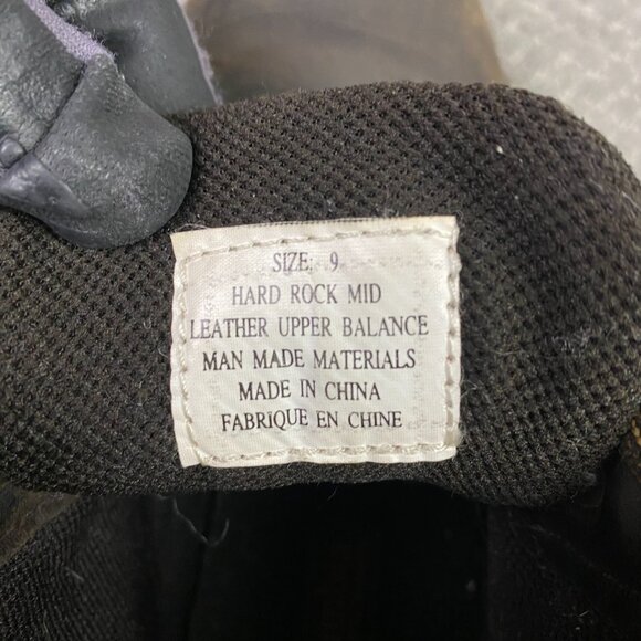 Columbia Hard Rock Mid Leather Boots Men's 9 Brown Hiking Work Lace Up Chunky - Picture 5 of 16